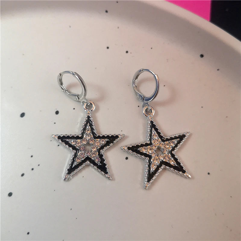 Goth Cutie Charm Hoops