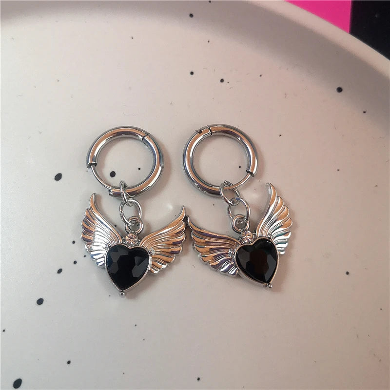 Goth Cutie Charm Hoops