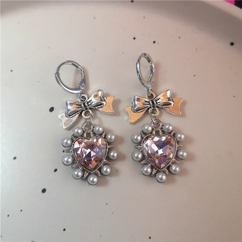 Goth Cutie Charm Hoops