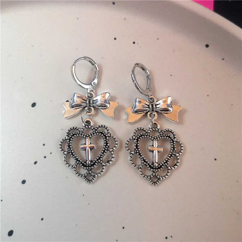 Goth Cutie Charm Hoops