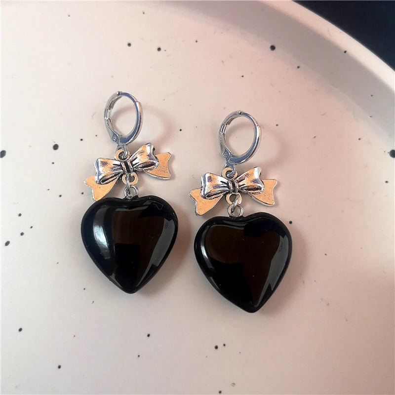 Goth Cutie Charm Hoops